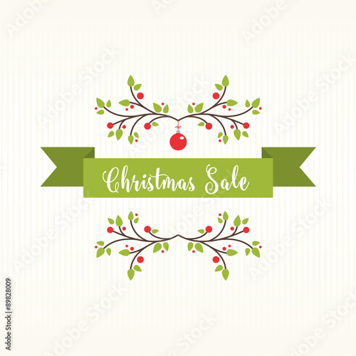 Chritsmas Ribbon with "Christmas Sale"