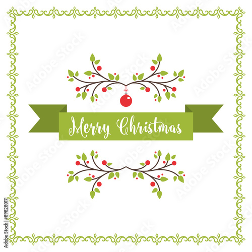 Weihnachtlicher Rahmen mit Schriftzug