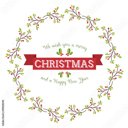 Weihnachtlicher Kranz mit Schriftzug