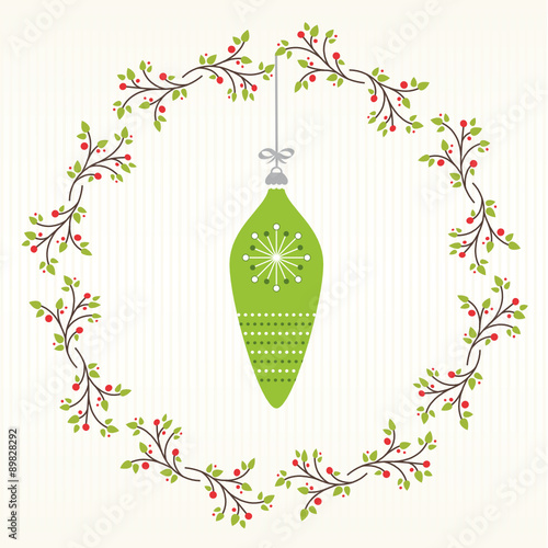 Weihnachtlicher Hintergrund mit Weihnachtskugel