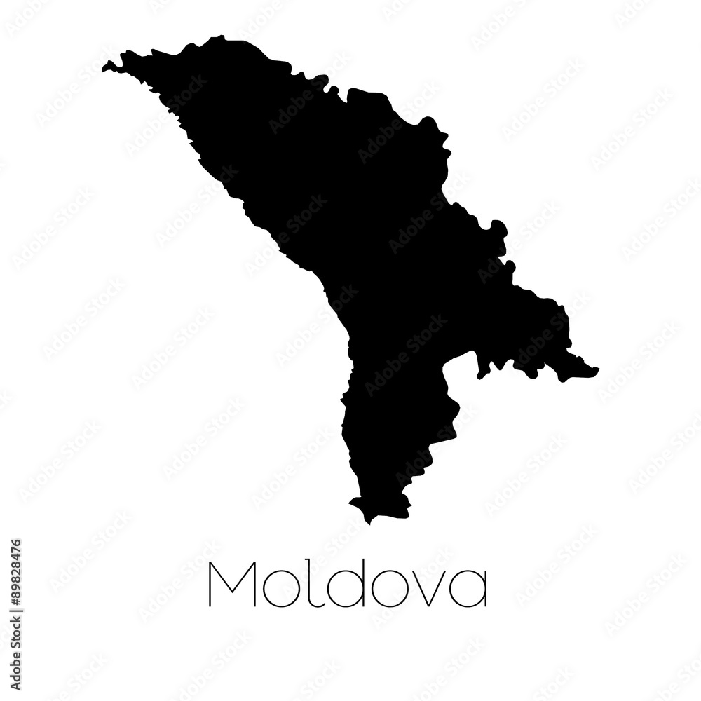 Country Shape isolated on background of the country of Moldova
