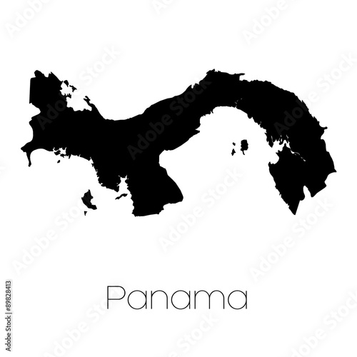 Country Shape isolated on background of the country of Panama