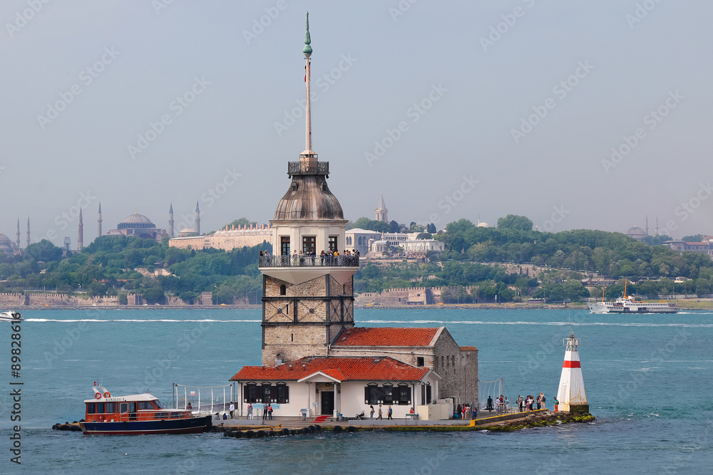 The Maiden's Tower in istanbul, Turkey 
