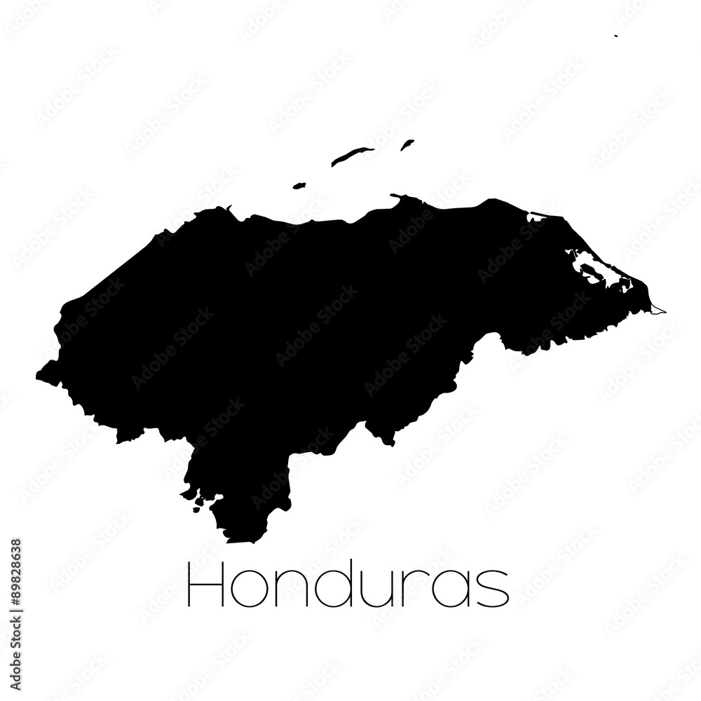Country Shape isolated on background of the country of Honduras