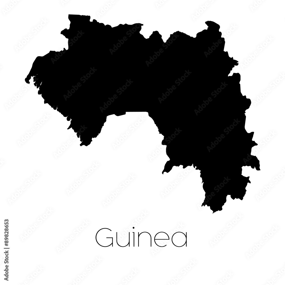 Obraz premium Country Shape isolated on background of the country of Guinea