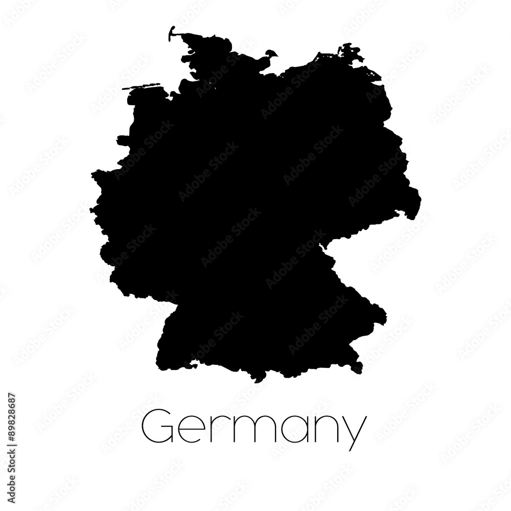 Country Shape isolated on background of the country of Germany