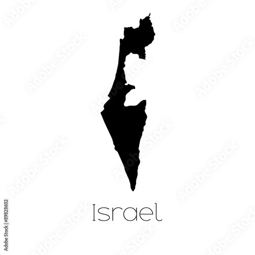 Country Shape isolated on background of the country of Israel