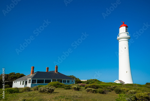 Historic Split Point Lighthouse and Lighthouse-keeper s cottage at Airey s Inlet  Victoria  Australia