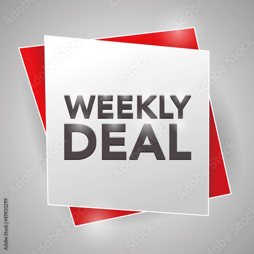 WEEKLY DEALS , poster design element