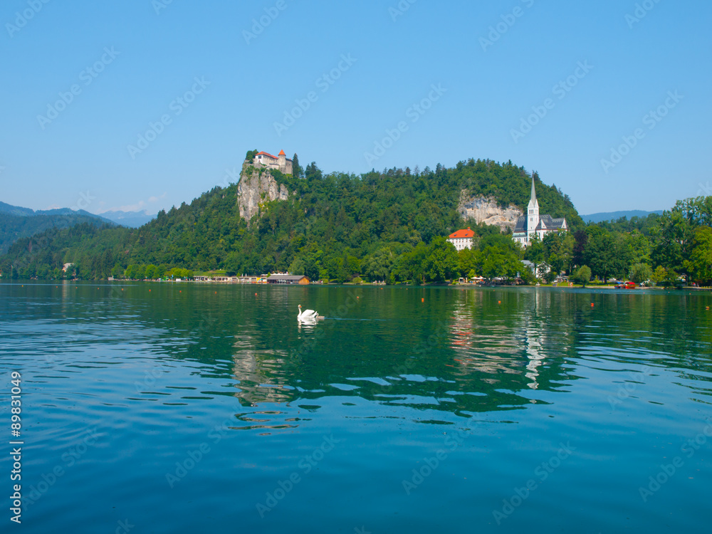 Bled Castle and lake in Slovenia