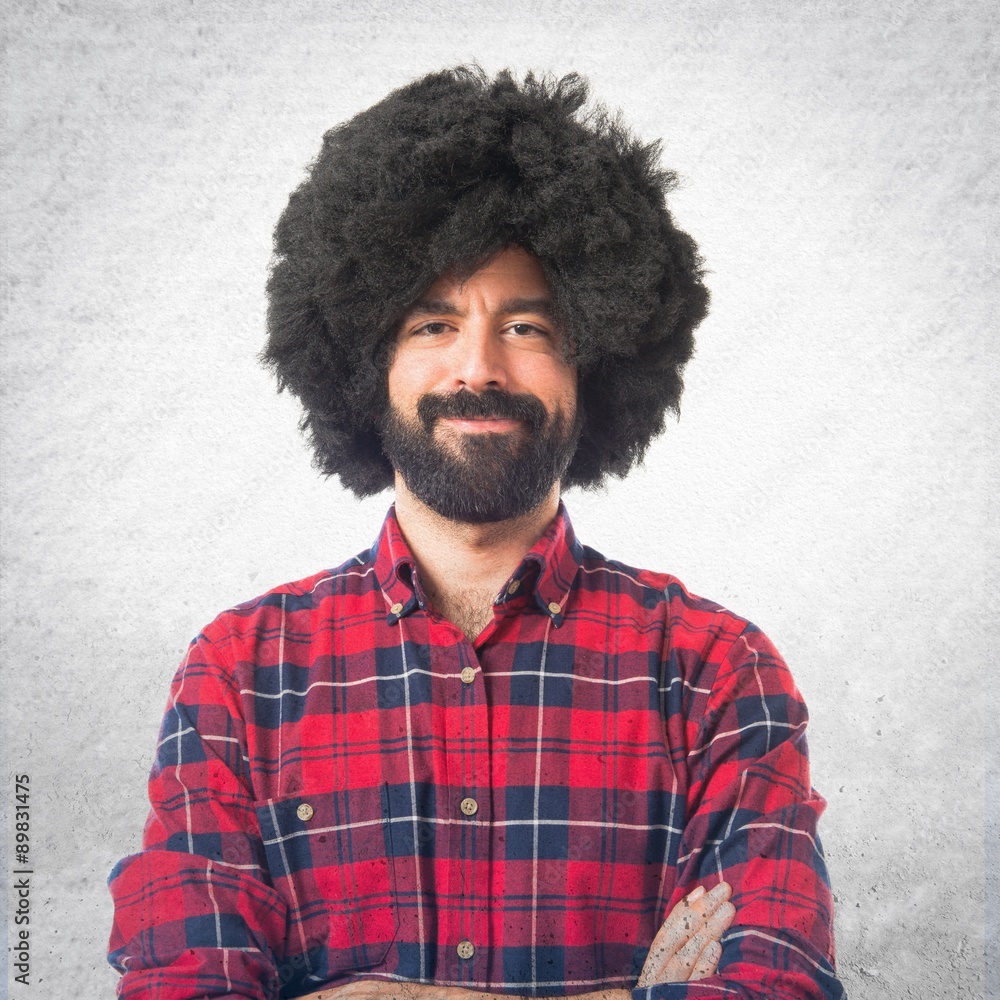 Afro man with his arms crossed Afro man with his arms crossed