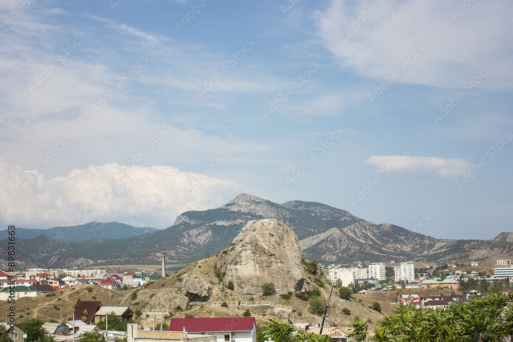View of the City in the Crimean mountains