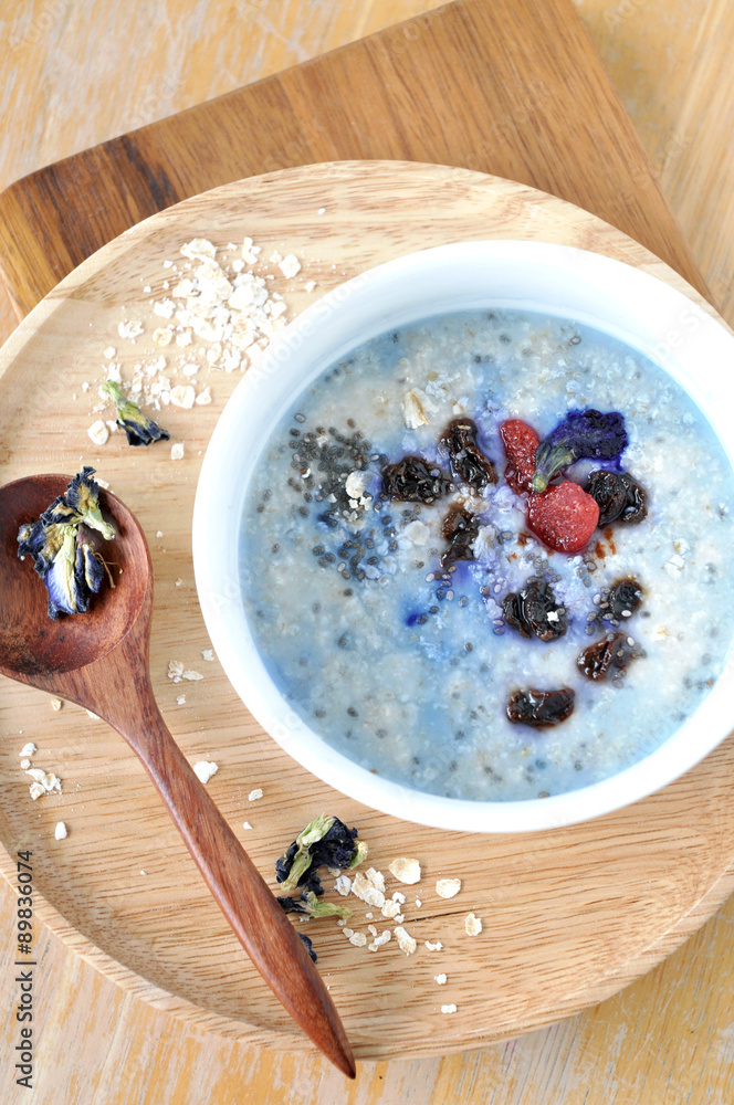 healthy breakfast blue oatmeal healthy breakfast blue oatmeal