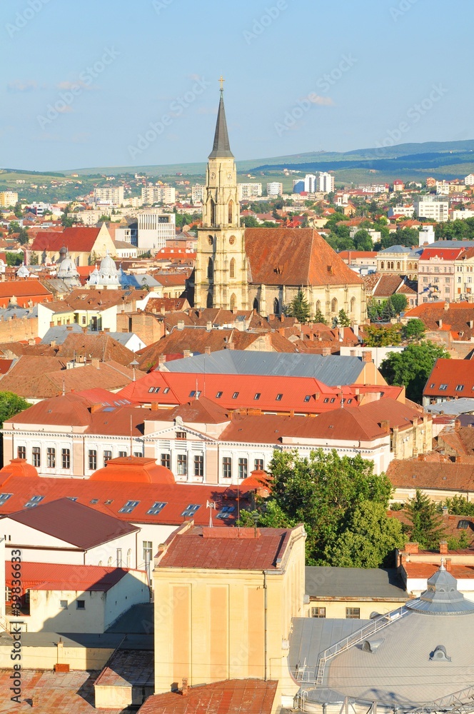 Aerial view of Cluj Napoca, Romania