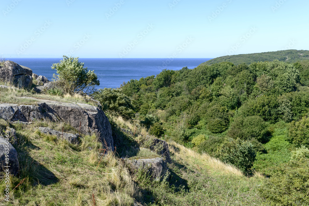 Bornholm island landscape near the Hammershus castle ruins, Denmark. Bornholm island landscape near the Hammershus castle ruins, Denmark.