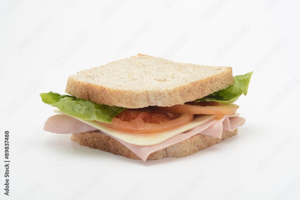 Sandwich de jamón de york y queso Sandwich de jamón de york y queso