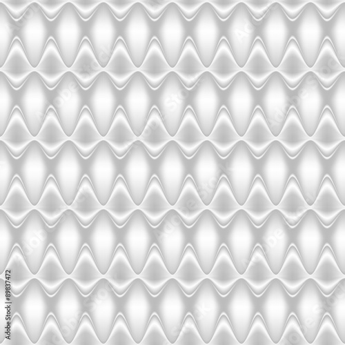 Fototapeta Naklejka Na Ścianę i Meble -  Vector seamless background (seamless pattern) - white inflated waves