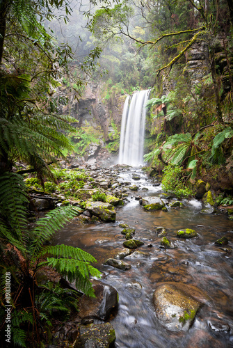 Hopetoun Falls, a secluded waterfall in the Otway Ranges, Australia
