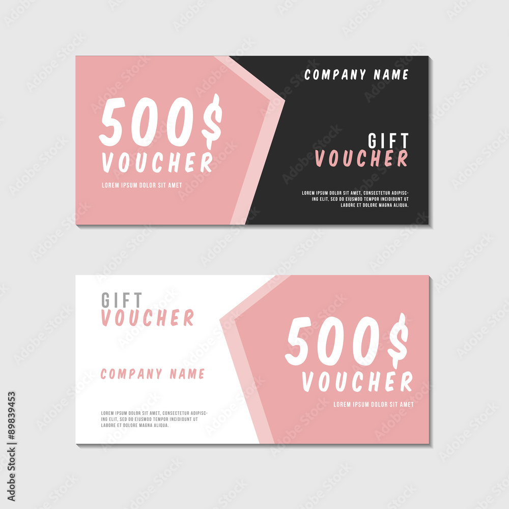 Voucher Template with Premium Minimal Style Pattern Voucher Template with Premium Minimal Style Pattern