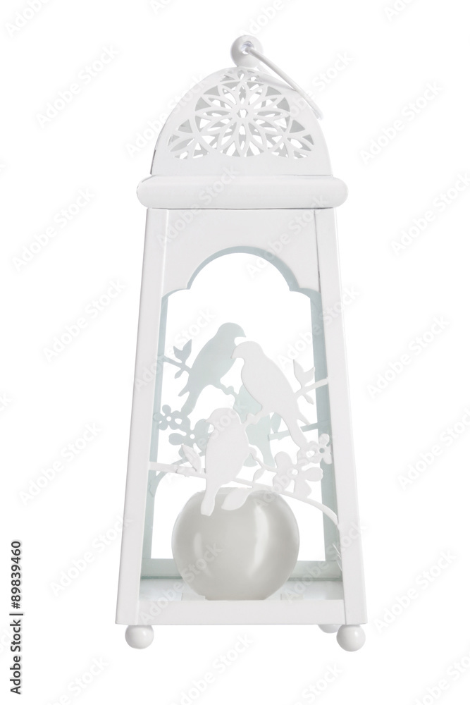 Obraz premium White metal lantern