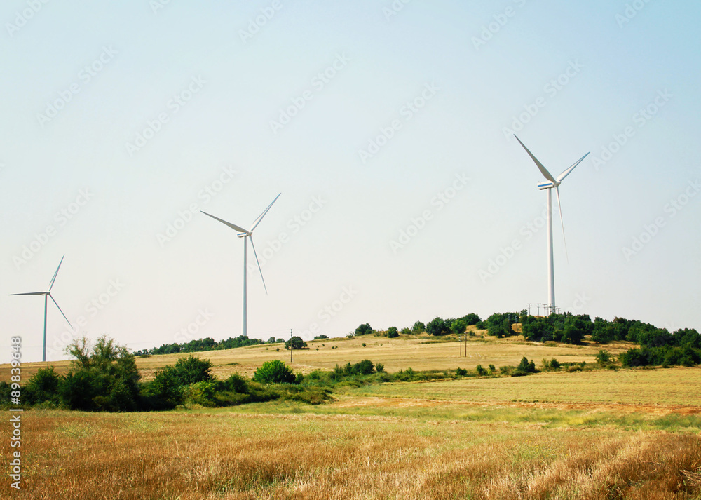 Windmill farm, Wind energy production, green energy Windmill farm, Wind energy production, green energy