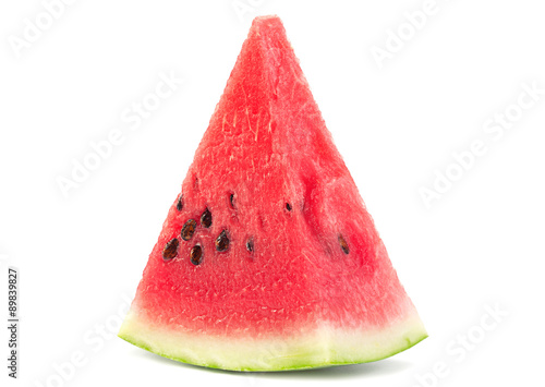 Watermelon fruit slice closeup