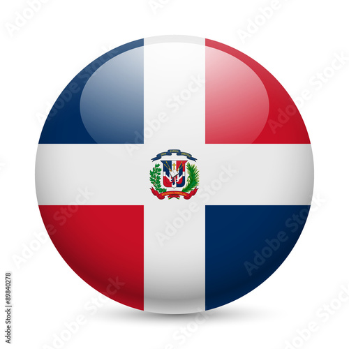 Free Download Round glossy icon of Dominican Republic - GFXLoad