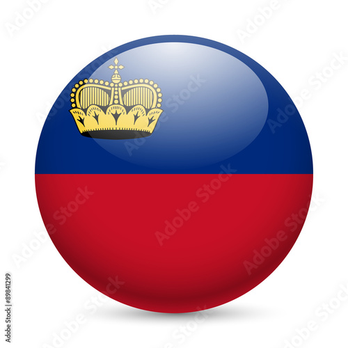 Round glossy icon of Liechtenstein