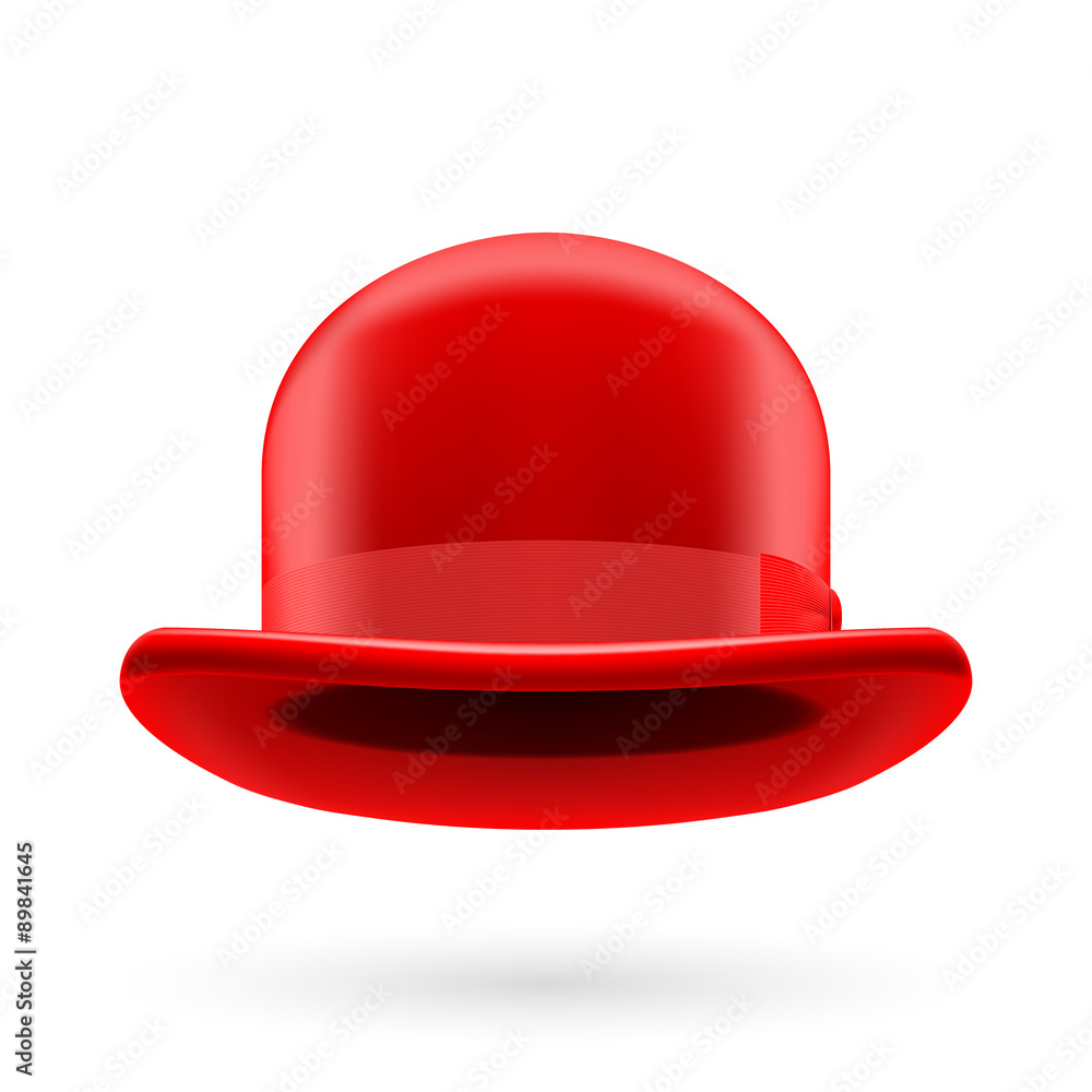 Fototapeta premium Red bowler hat