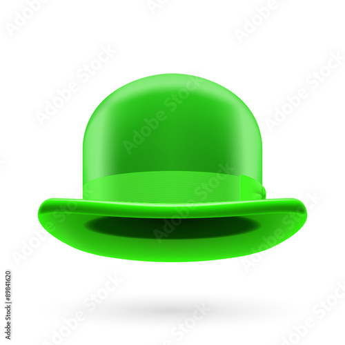Green bowler hat