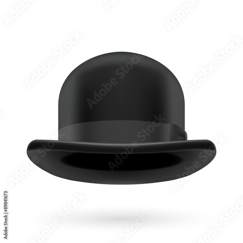 Black bowler hat