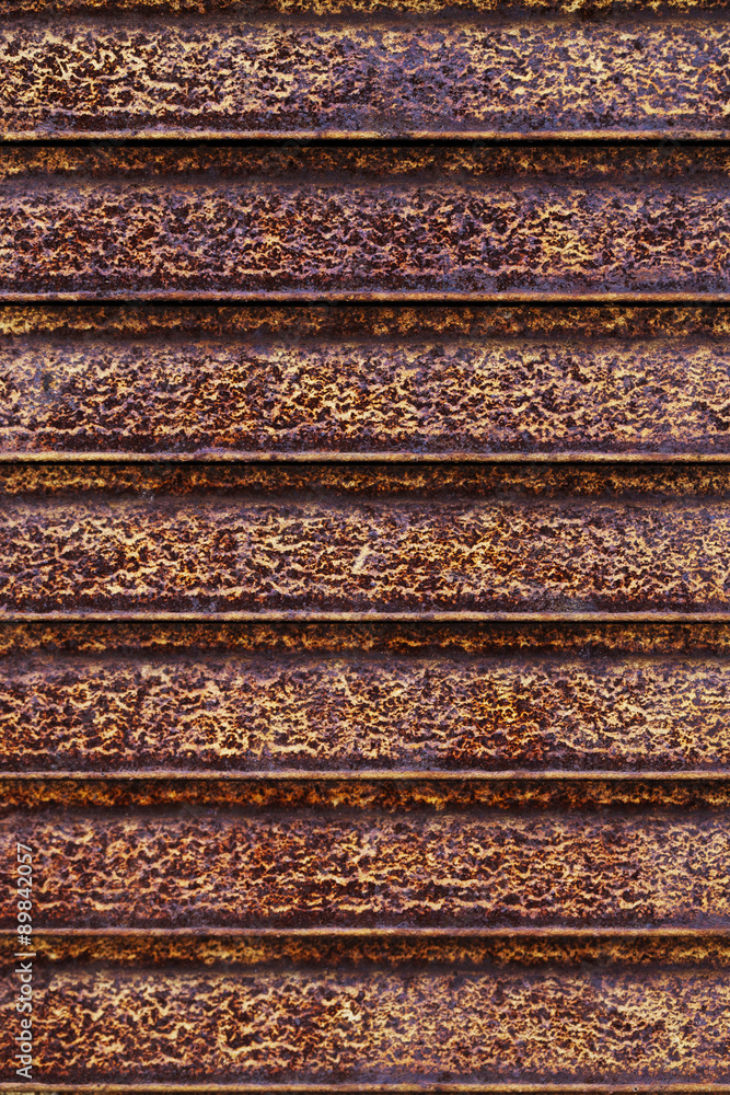 rusty metal texture of horizontal lines