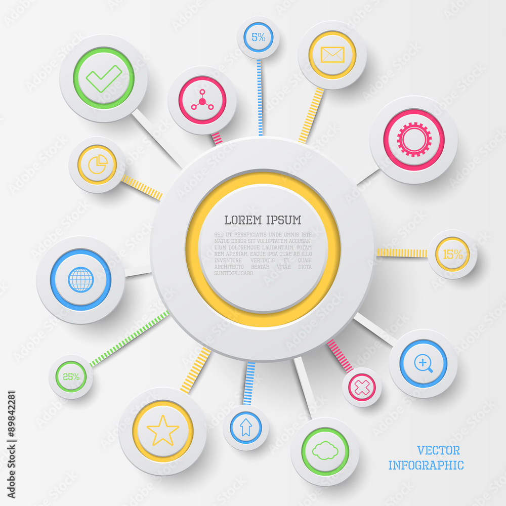 Fototapeta premium Circle infographic