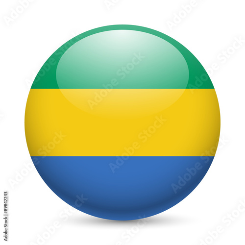 Free Download Round glossy icon of Gabon - GFXLoad