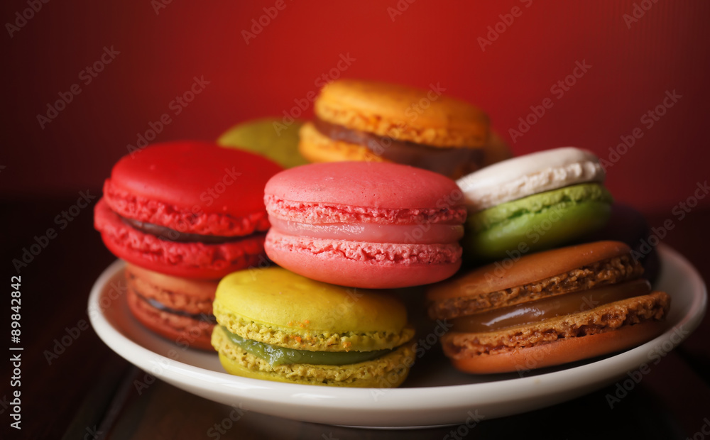 Obraz premium vivid color macarons 