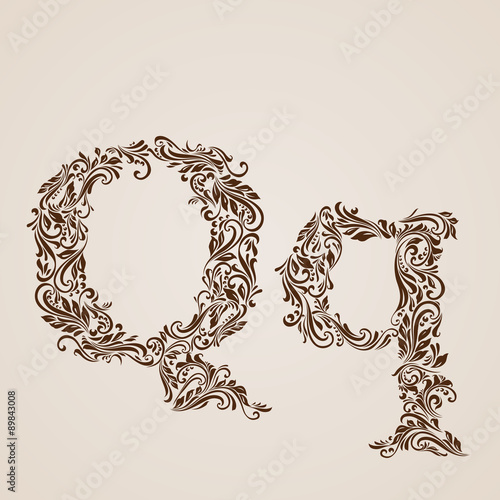Decorated letter q
