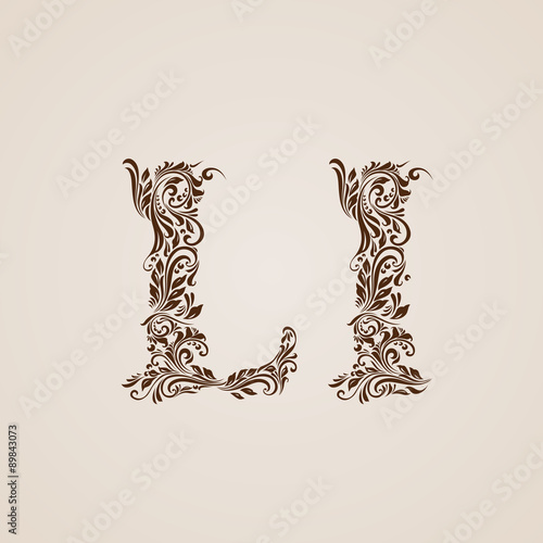 Decorated letter l