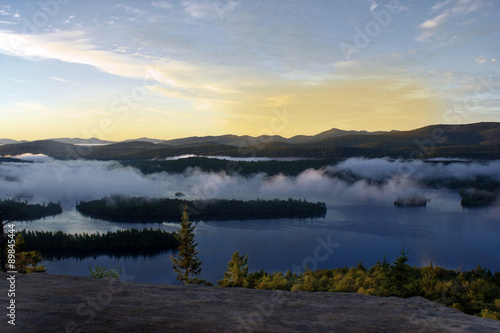 Sunrise From the Top of Castle Rock in the Adirondack Mountains of Upstate New York