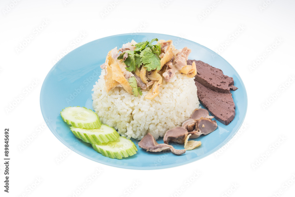 Thai food fast food, Steam Chicken with Rice Thai food fast food, Steam Chicken with Rice
