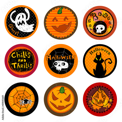 Hallooween Vector drink coasters 