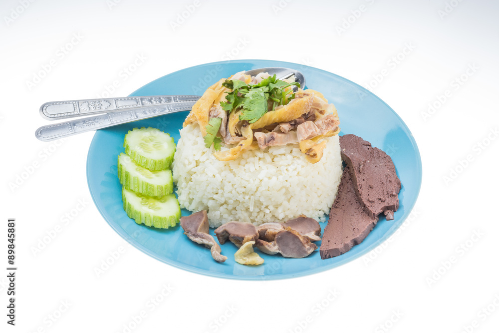 Thai food fast food, Steam Chicken with Rice Thai food fast food, Steam Chicken with Rice