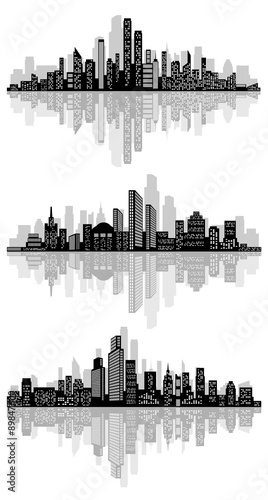 Abstract city silhouette