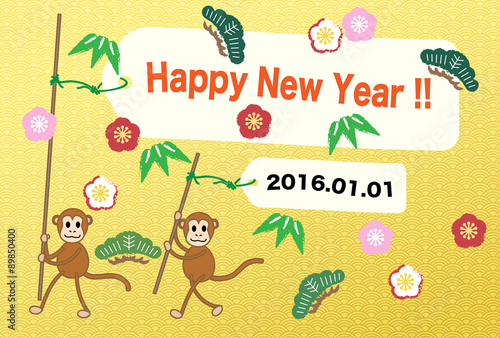 申年　年賀状　2016