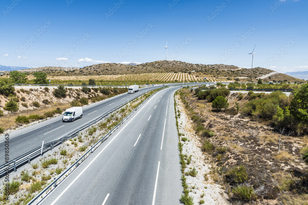 Highway through Andalusia, Spain