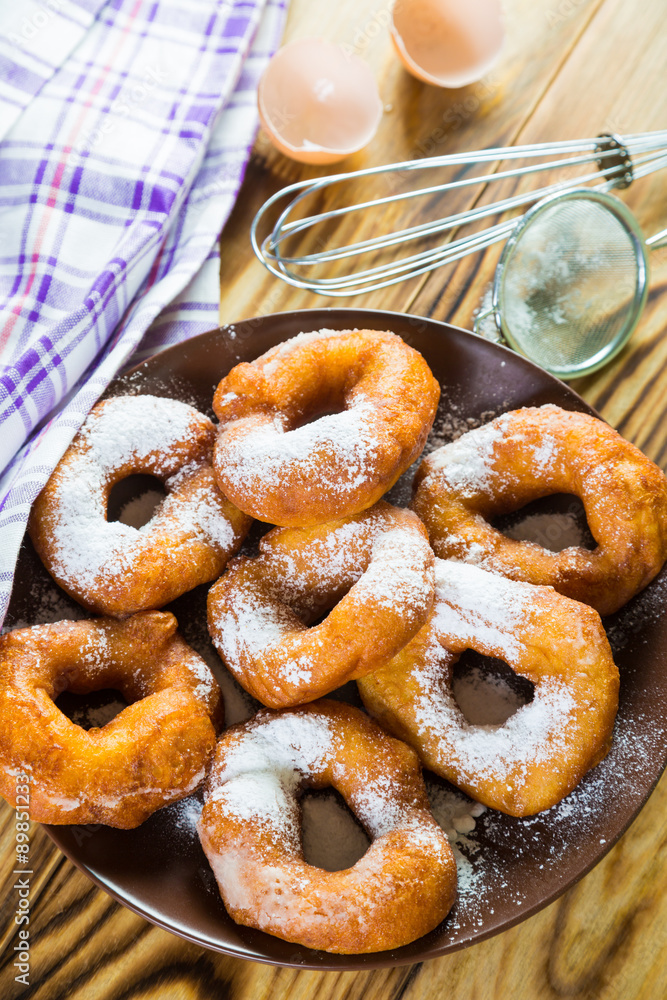 Fresh donuts on the table Fresh donuts on the table