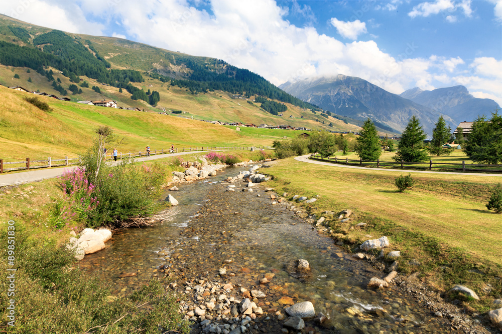 Scenic landscape in Livigno, Lombardy, Italy Scenic landscape in Livigno, Lombardy, Italy