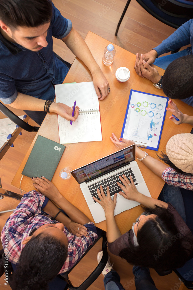 © luckybusiness - Top view of working table and workgroup © luckybusiness - Top view of working table and workgroup
