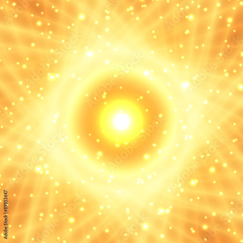 Abstract background - neon fiery sun