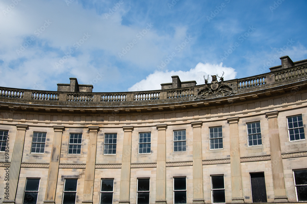 A close up of Buxton Crescent in Derbyshire, UK