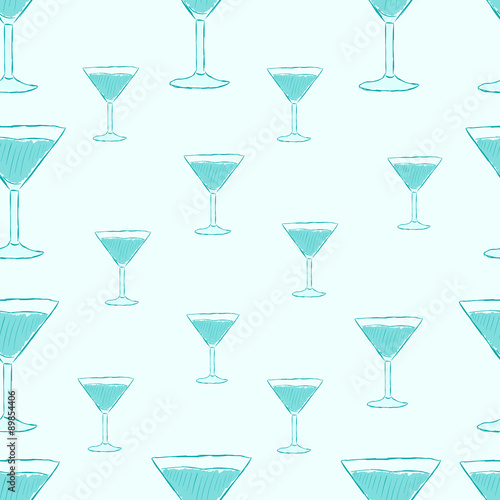 Blue cocktail glasses